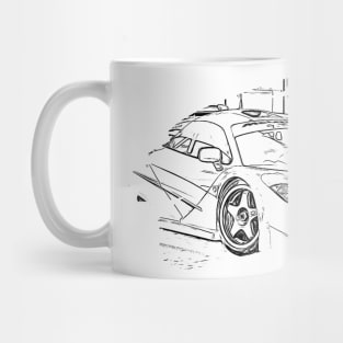 F1 GTR Art Splash Print Wireframe Mug